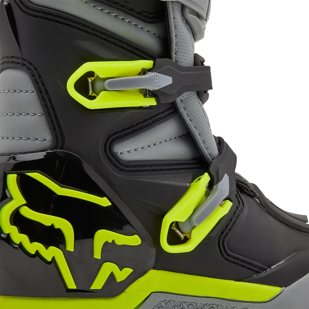FOX YOUTH COMP BOOTS [GREY/YELLOW]