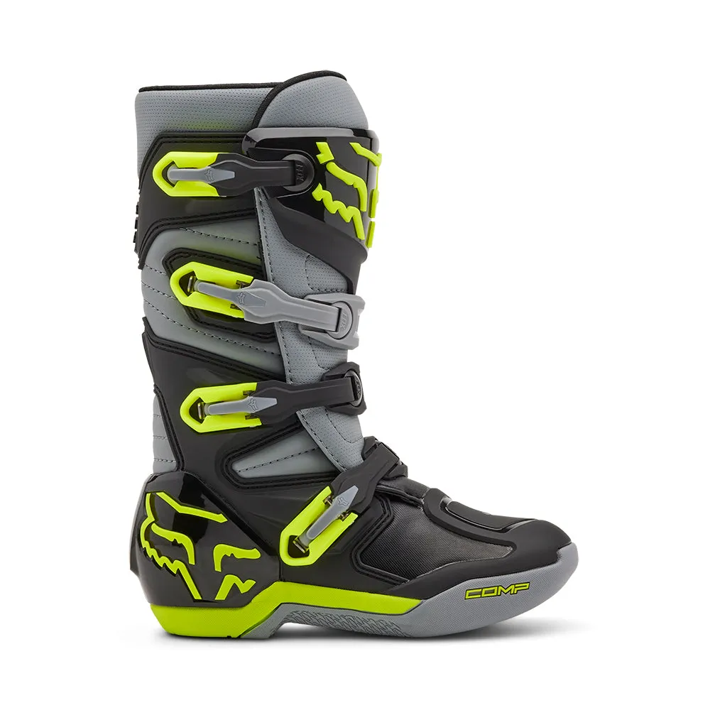 FOX YOUTH COMP BOOTS [GREY/YELLOW]