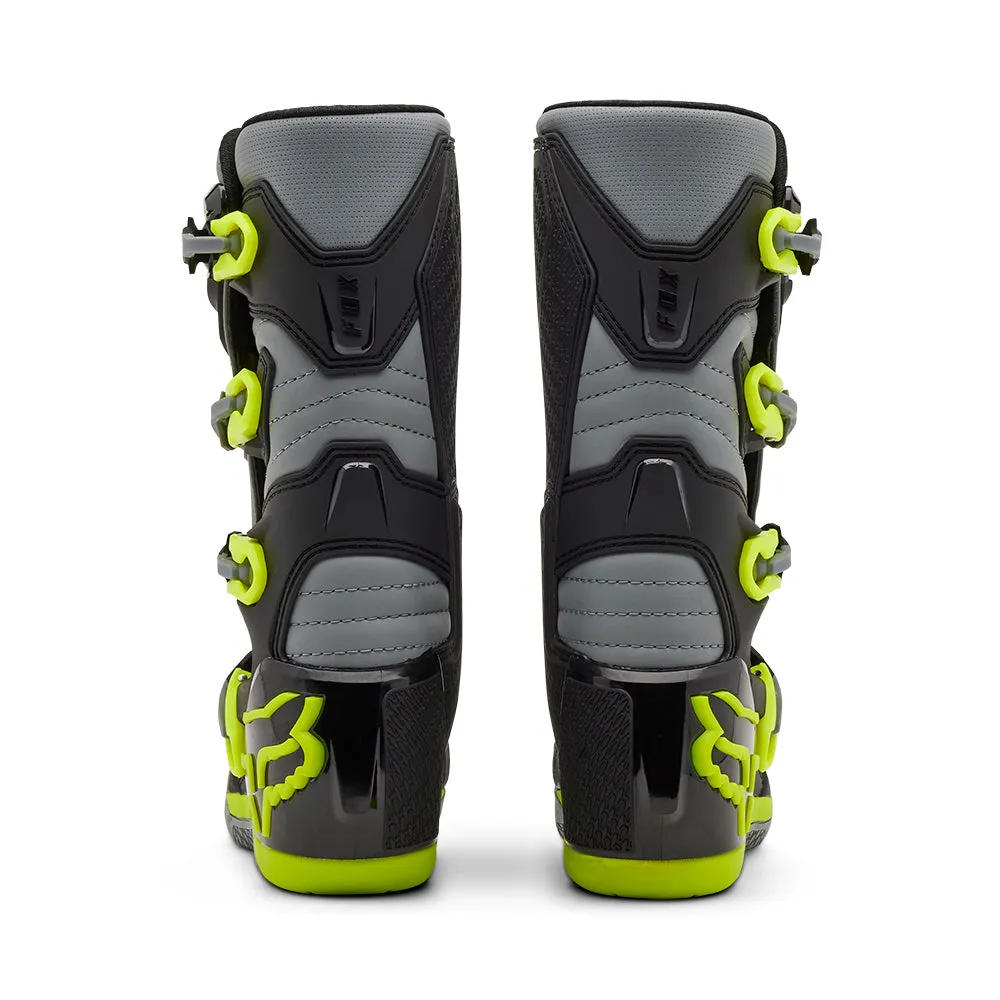 FOX YOUTH COMP BOOTS [GREY/YELLOW]