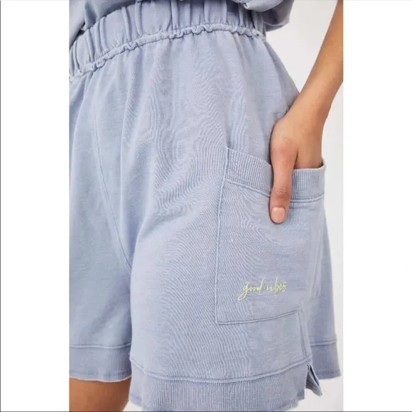 Free People Cozy Girl Shorts- Sea Foam