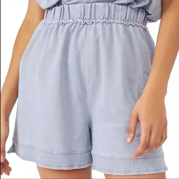 Free People Cozy Girl Shorts- Sea Foam
