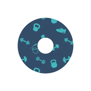 Freestyle Libre Dumbbell Pattern Design Patches