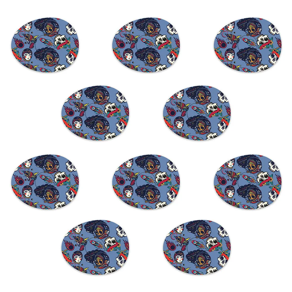 Freestyle Libre Space Retro Design Patches