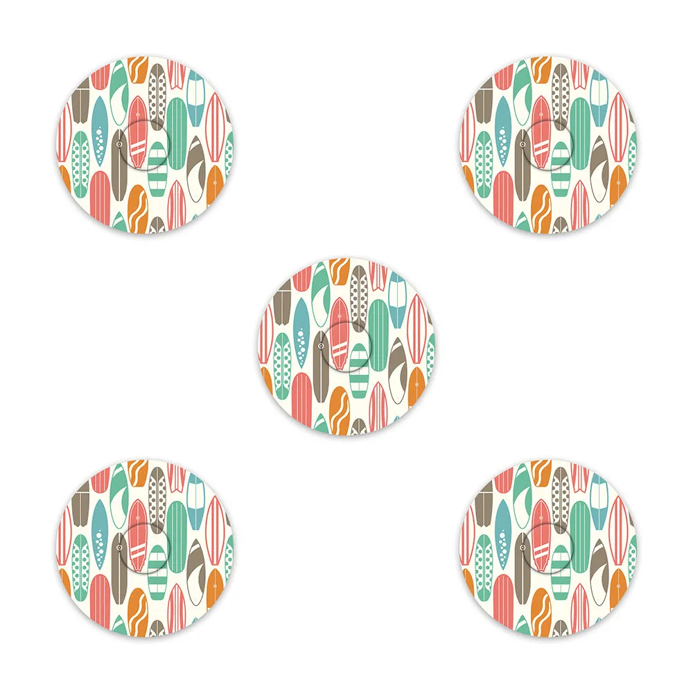 Freestyle Libre Surfboard Retro Design Patches