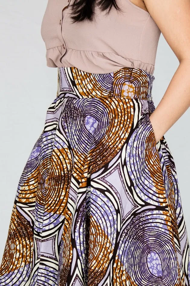 Funke Maxi Skirt- Lilac and gold