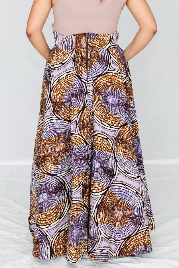 Funke Maxi Skirt- Lilac and gold