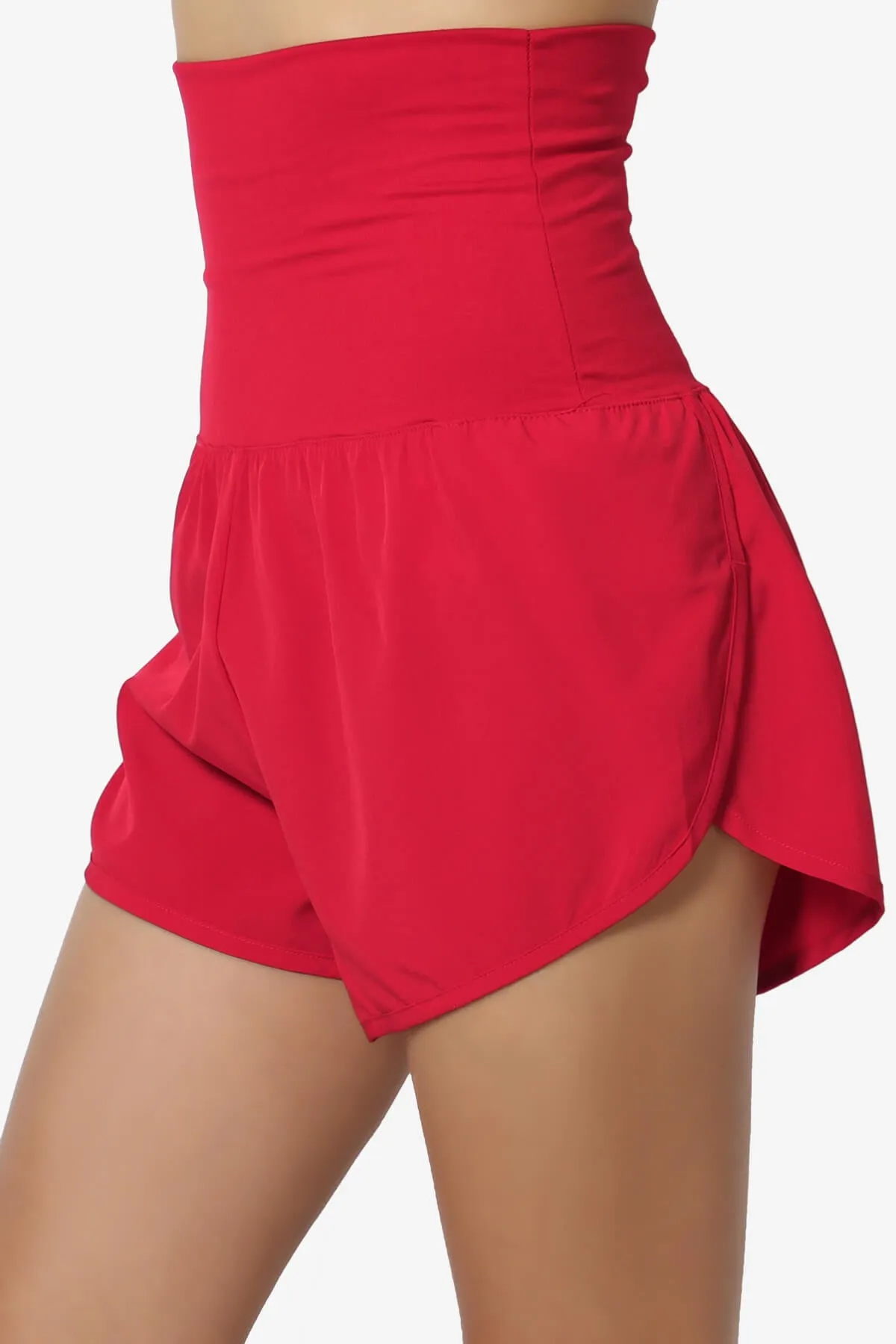 Game Time Foldover High Waist Running Shorts PLUS