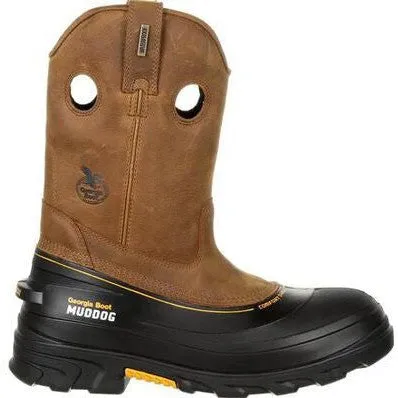 Georgia Men's Muddog 11" CT Waterproof Wellington Work Boot- Gold- GB00243
