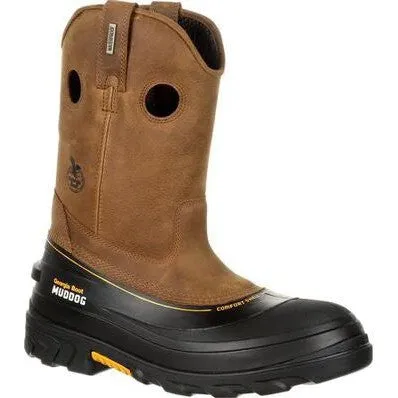 Georgia Men's Muddog 11" CT Waterproof Wellington Work Boot- Gold- GB00243