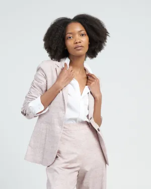 giacca weft linen long jacket - orzo