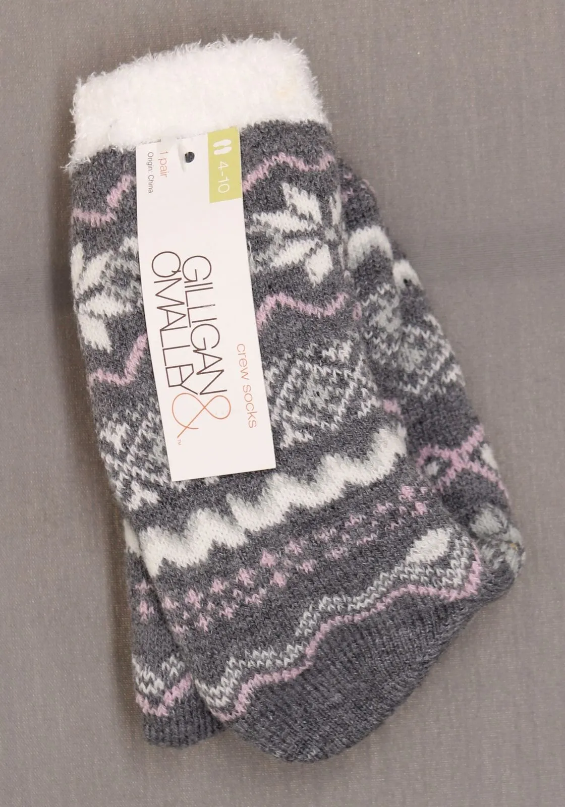 Gilligan & O'Malley Women's Double Lined Cozy Crew Socks