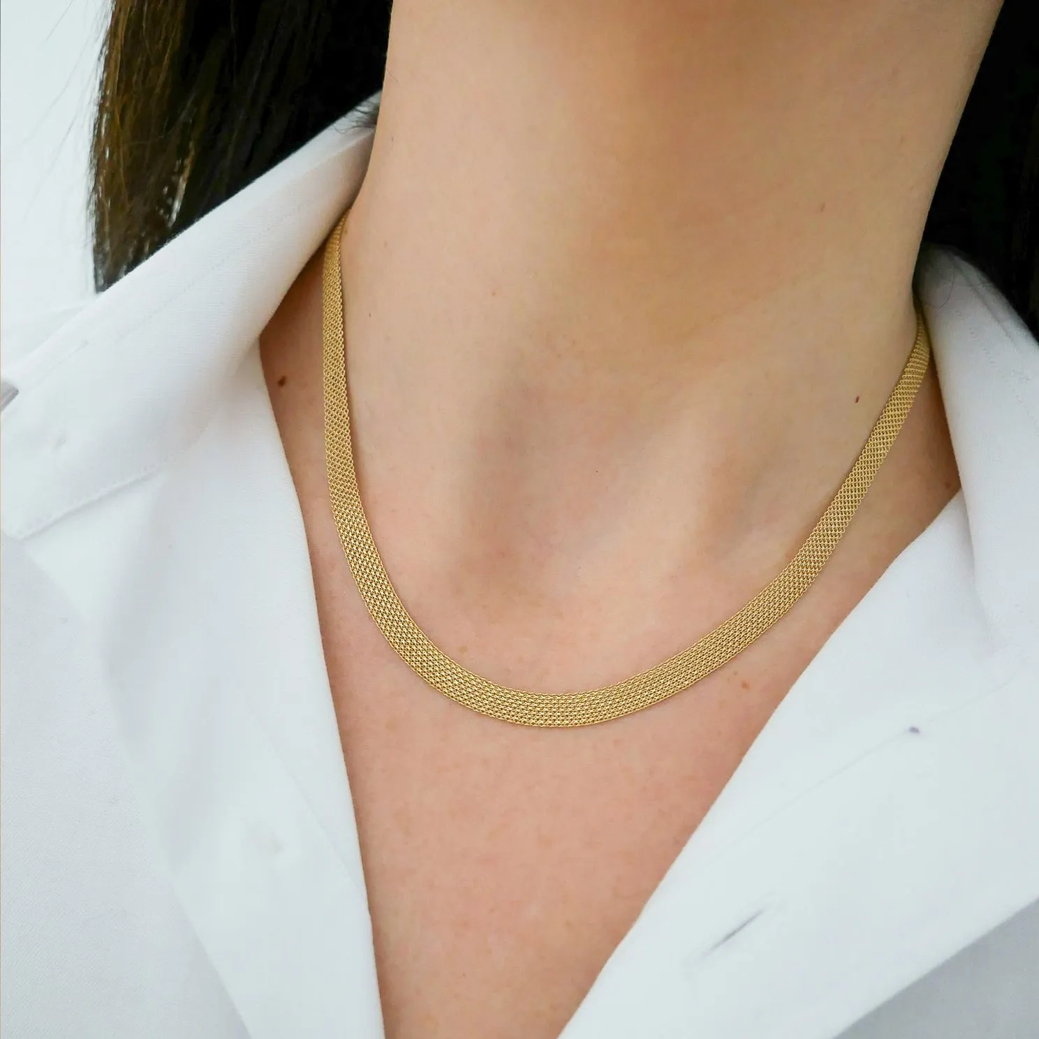 Gold Mesh Necklace