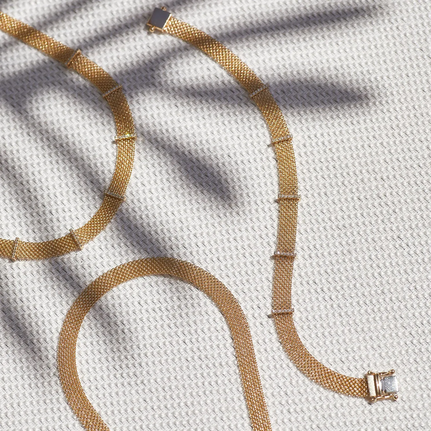 Gold Mesh Necklace