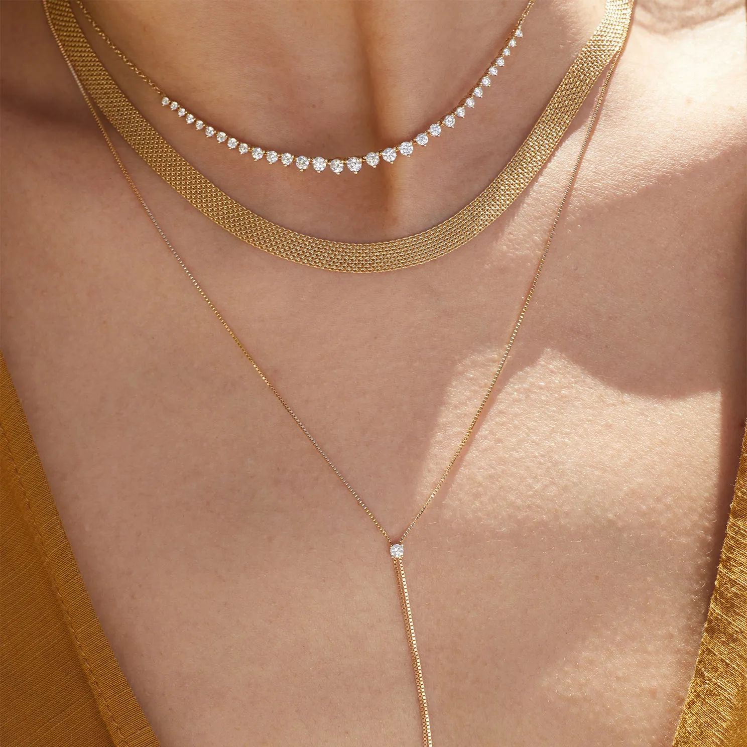 Gold Mesh Necklace