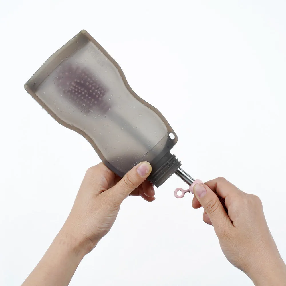 Haakaa Double-Ended Silicone Cleaning Brush - Sueva Grey (Min. of 4 PK , multiples of 4 PK)