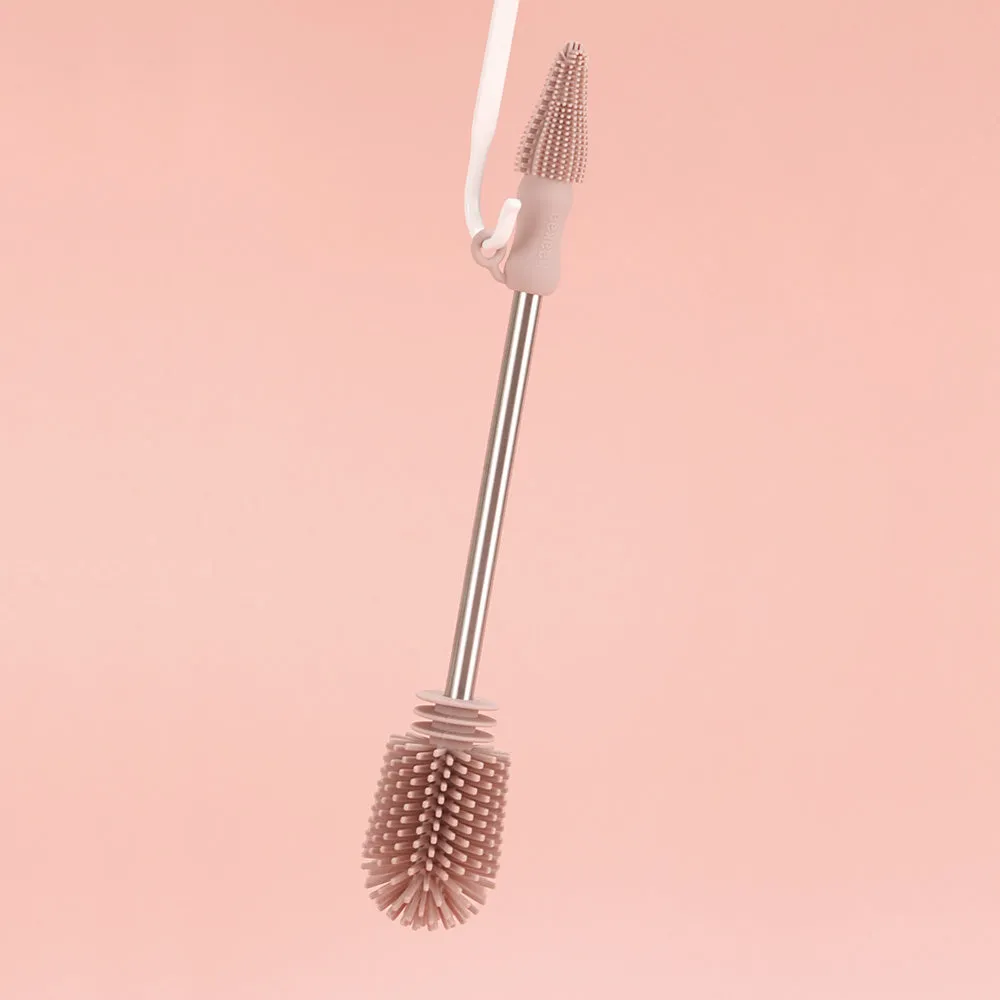 Haakaa Double-Ended Silicone Cleaning Brush - Sueva Grey (Min. of 4 PK , multiples of 4 PK)