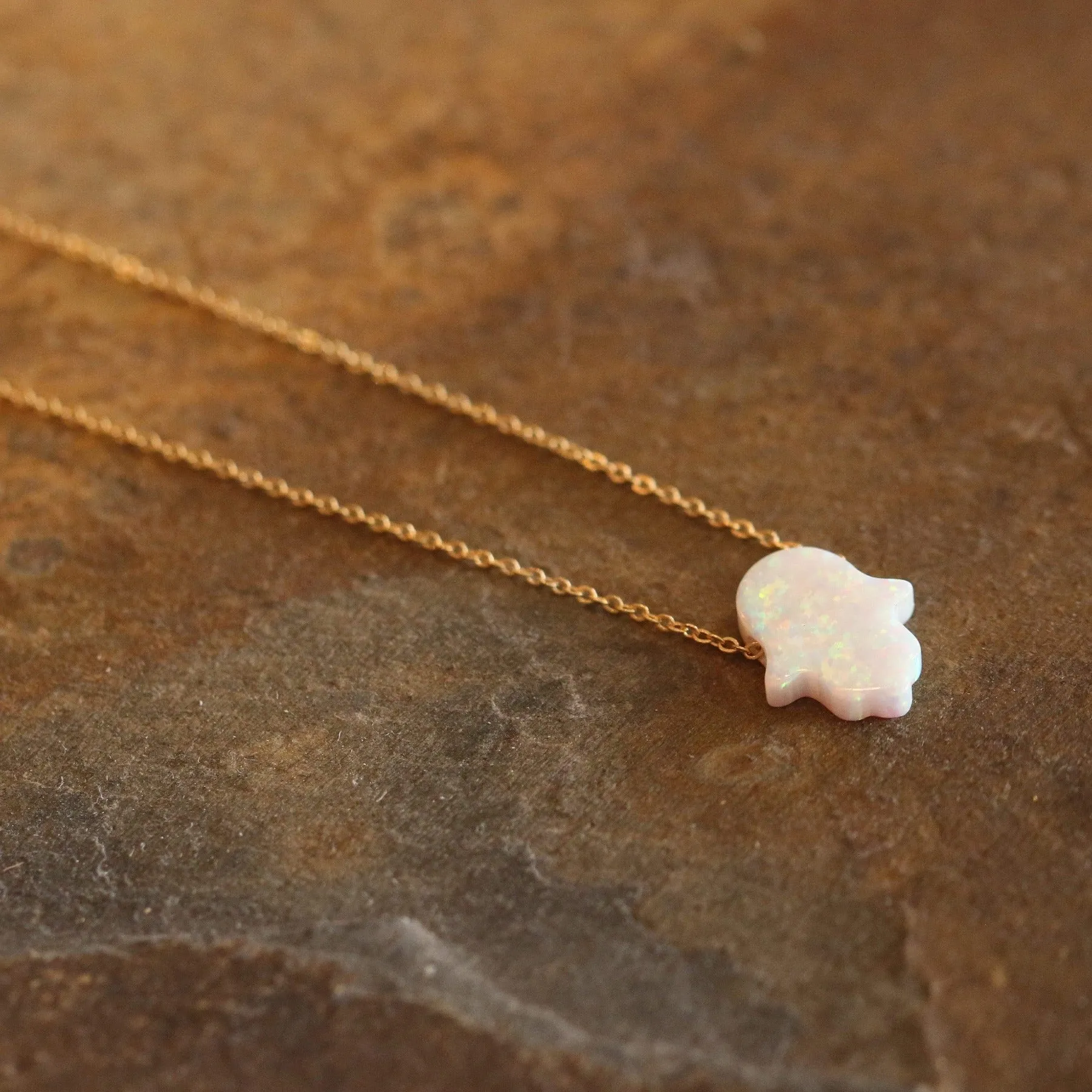 Hamsa Hand Opal Necklace (POS)
