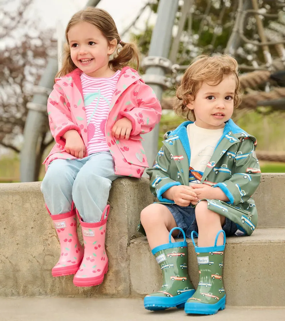 Hatley Girls Cherries Rain Boots with Handles