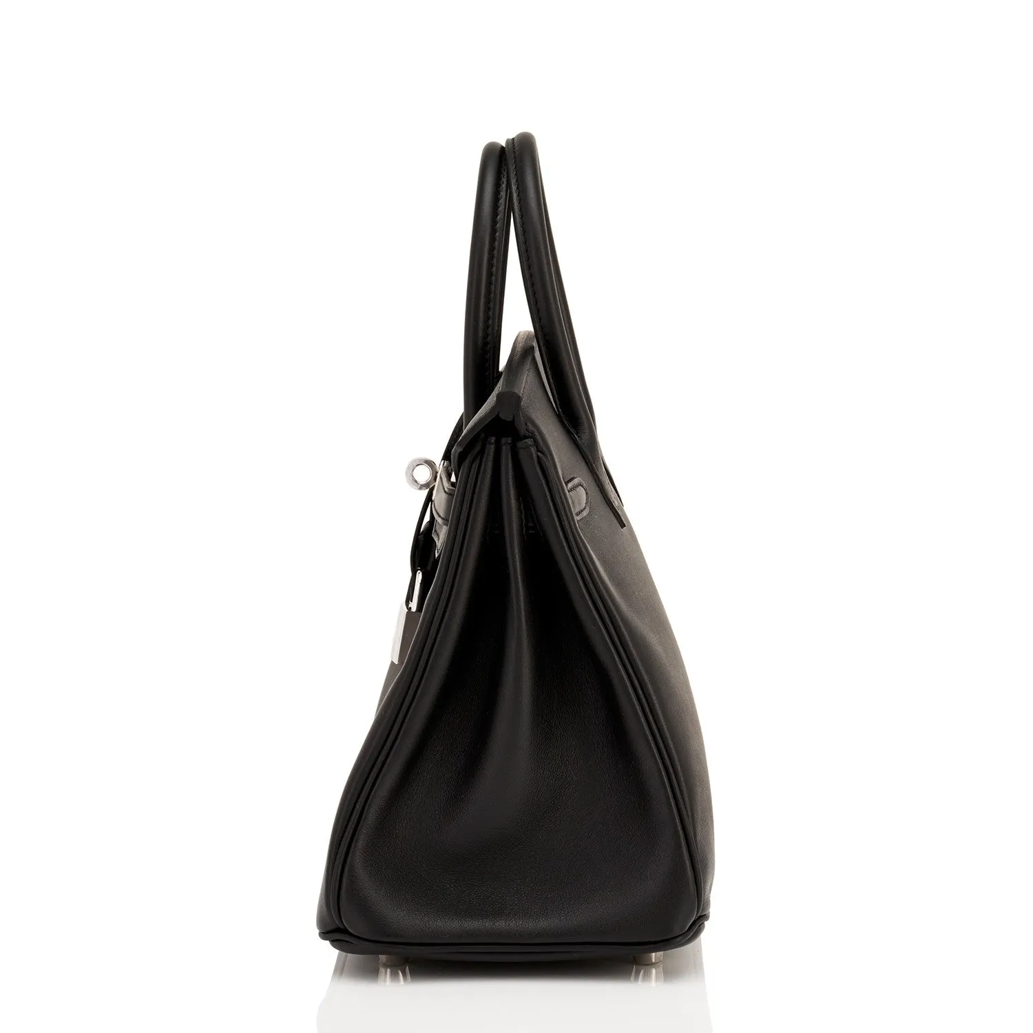 Hermes Black Baby Birkin 25cm Swift Palladium Hardware