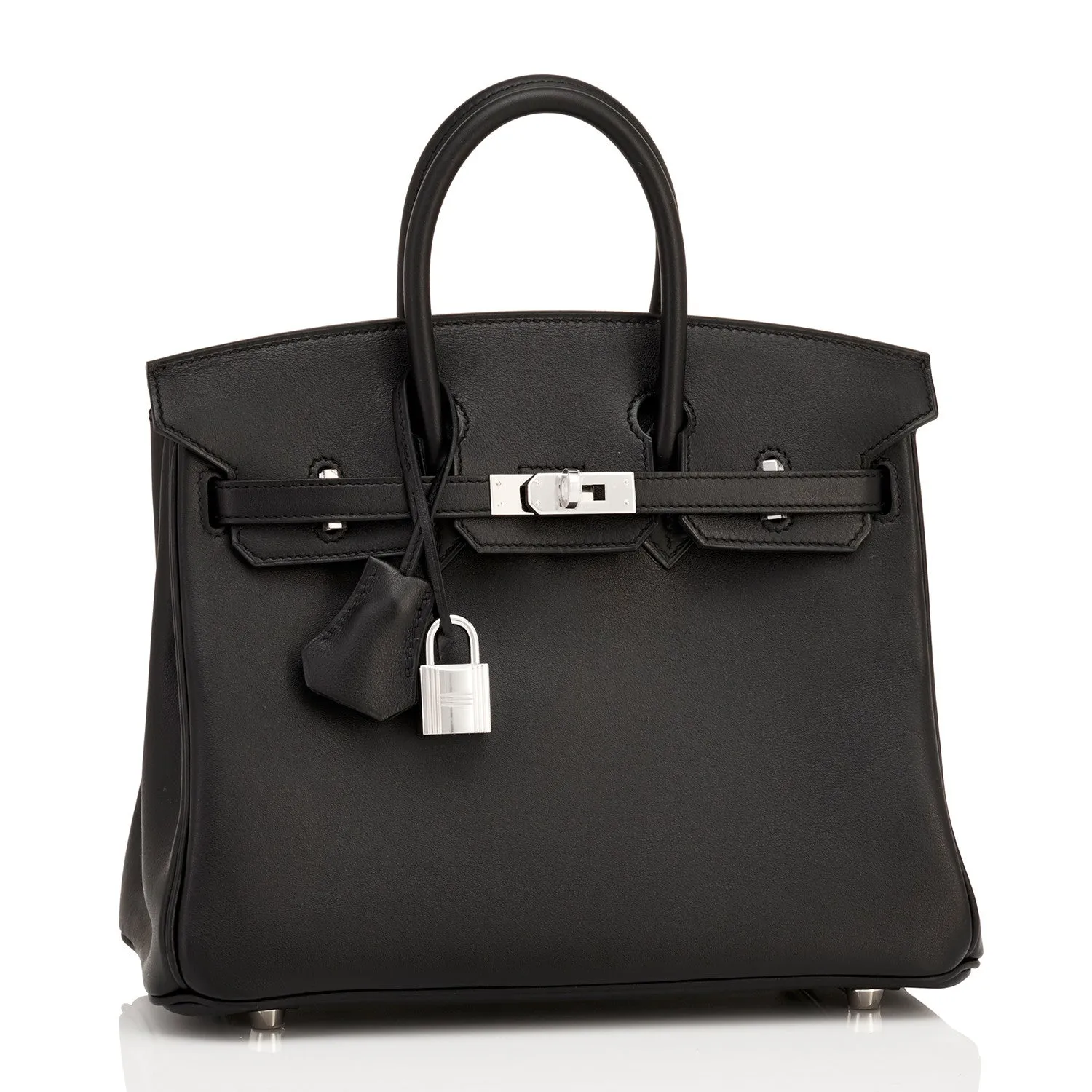 Hermes Black Baby Birkin 25cm Swift Palladium Hardware