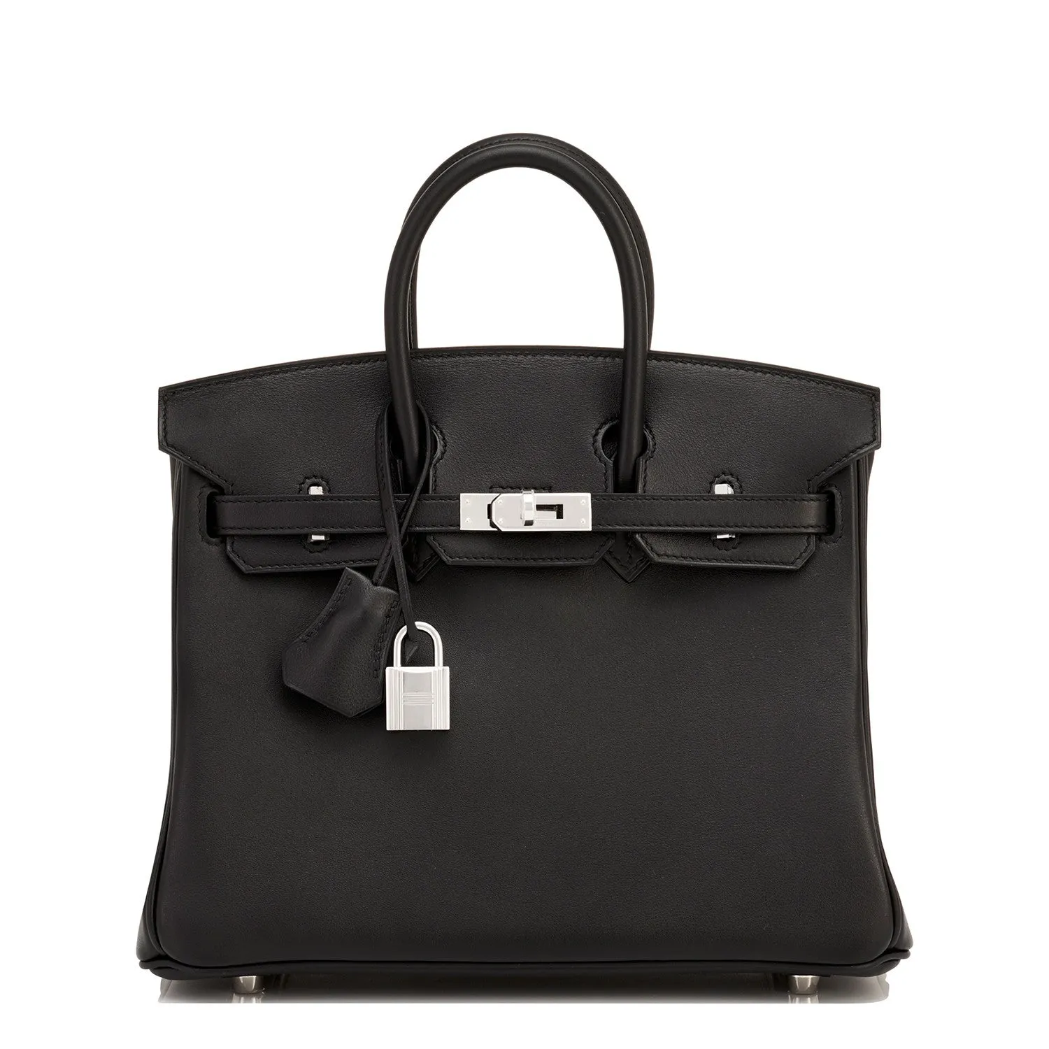 Hermes Black Baby Birkin 25cm Swift Palladium Hardware