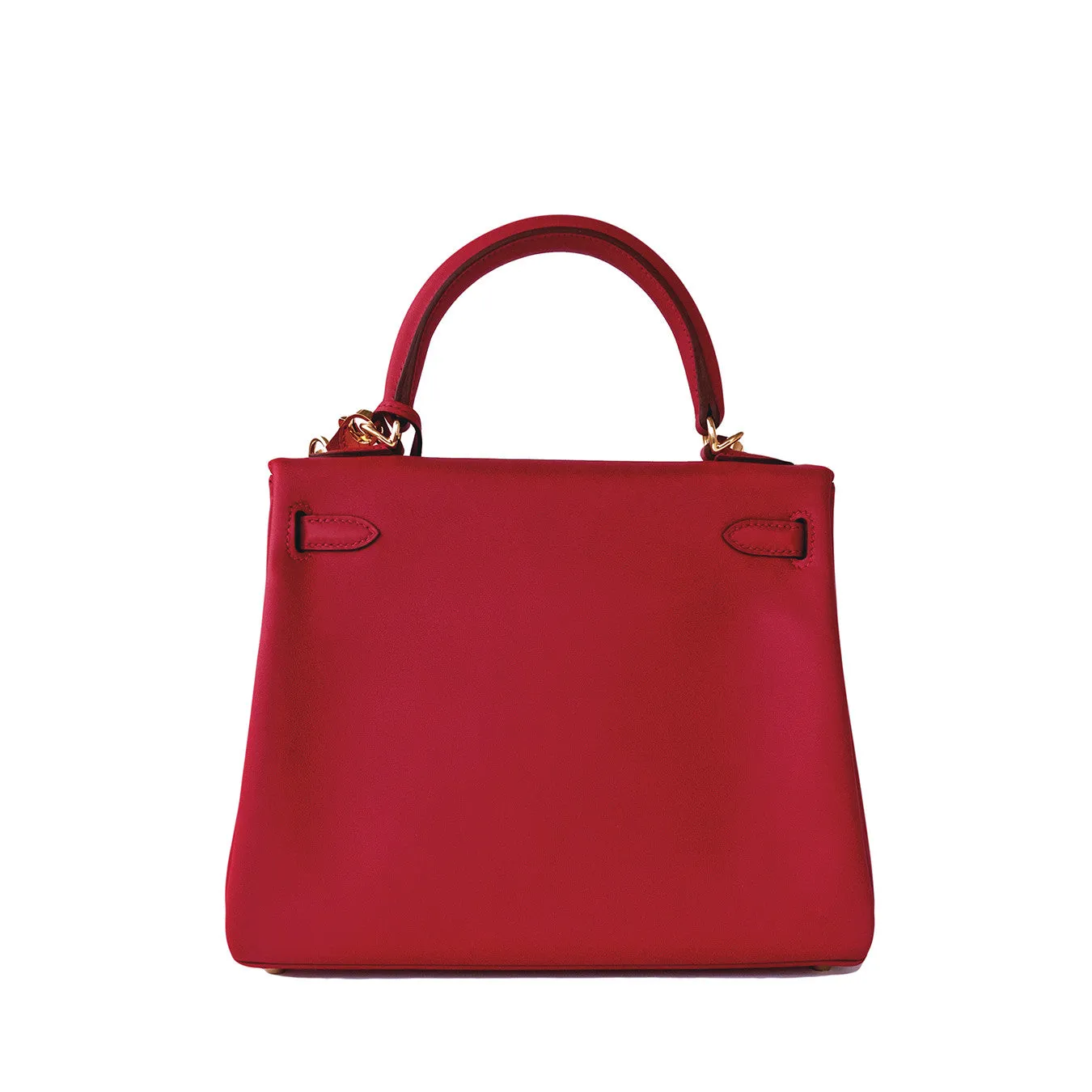 Hermes Vermillion Lipstick Red 25cm Swift Leather Kelly Gold GHW Jewel