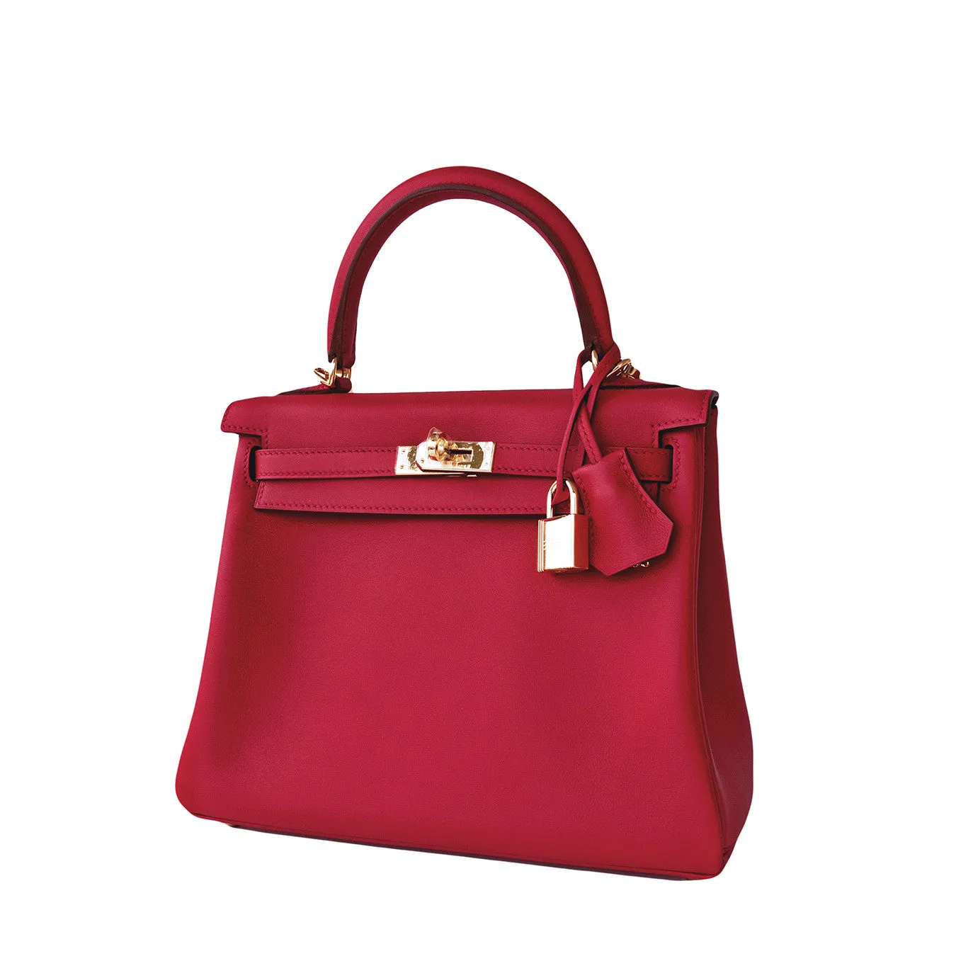 Hermes Vermillion Lipstick Red 25cm Swift Leather Kelly Gold GHW Jewel