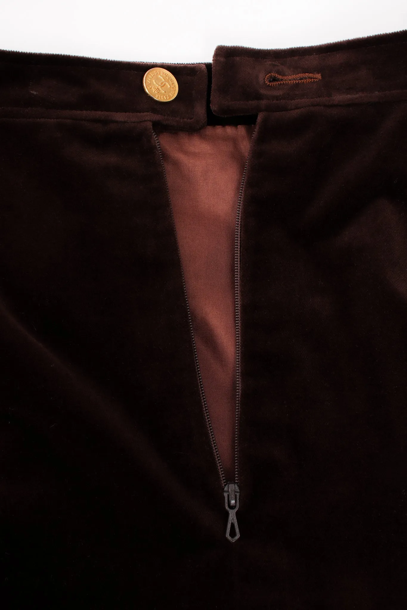 Herringbone Tweed Velvet Jacket & Skirt Set