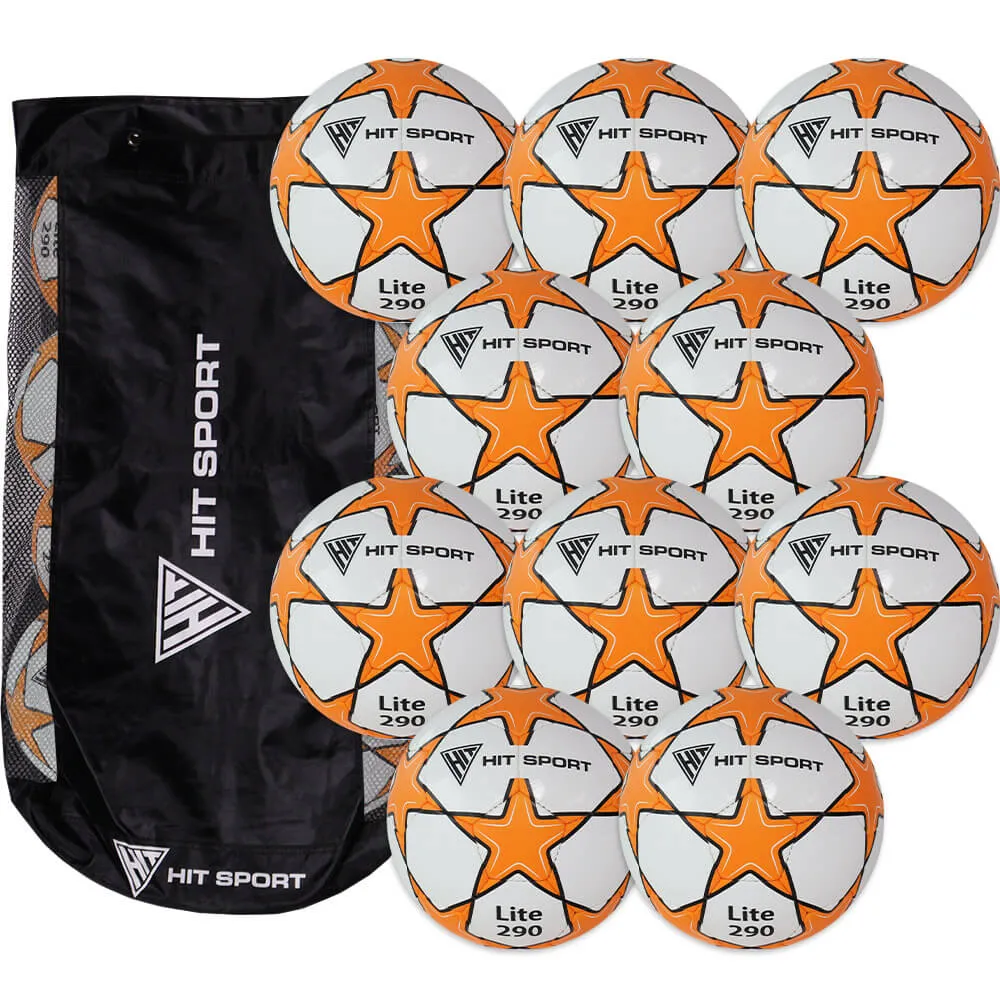 Hit Sport Training Football 290g (Under 8) | 10 Pack   Bag
