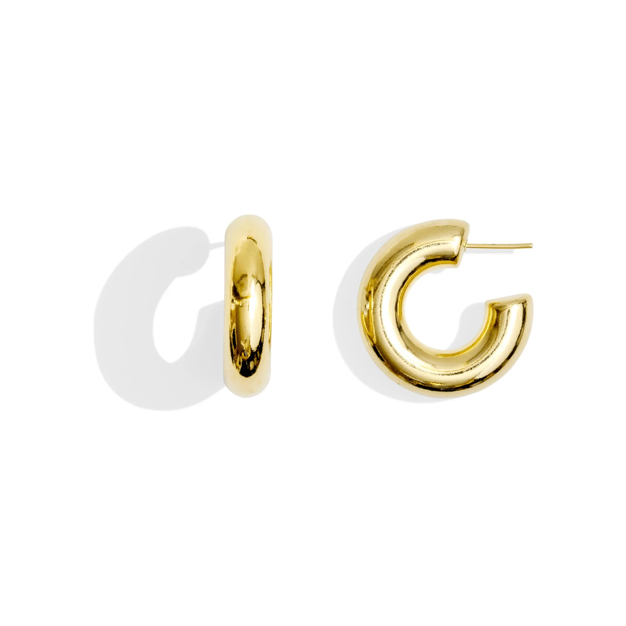 HOLLOW HOOPS MEDIUM - GOLD