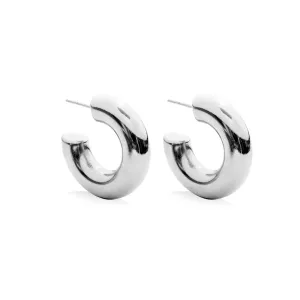 HOLLOW HOOPS MEDIUM - SILVER