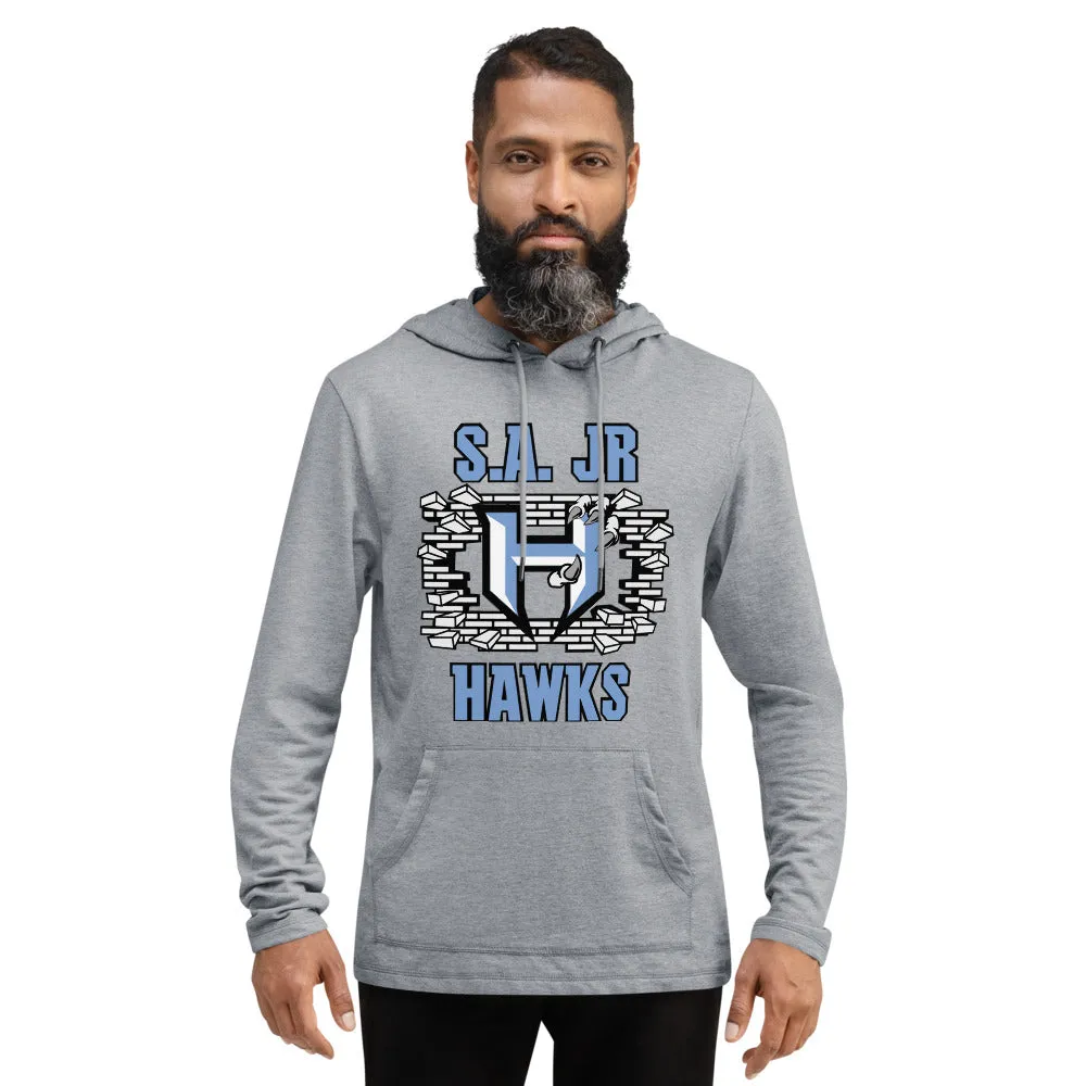 Hoodie ~ Jr Hawks Brick Wall Logo Unisex Lightweight