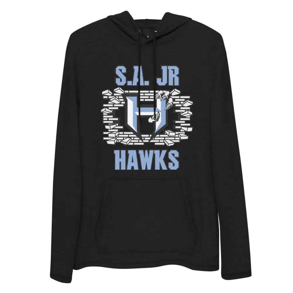 Hoodie ~ Jr Hawks Brick Wall Logo Unisex Lightweight