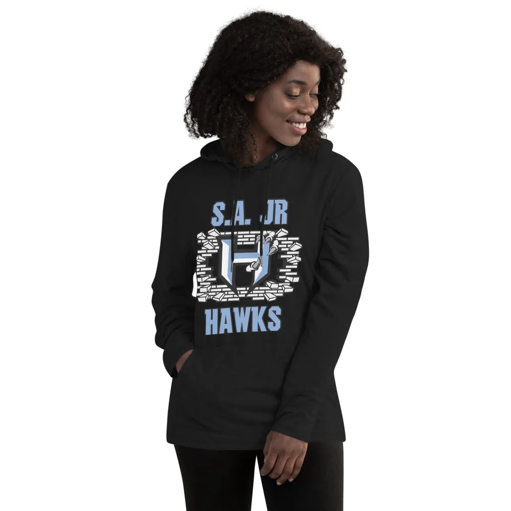 Hoodie ~ Jr Hawks Brick Wall Logo Unisex Lightweight