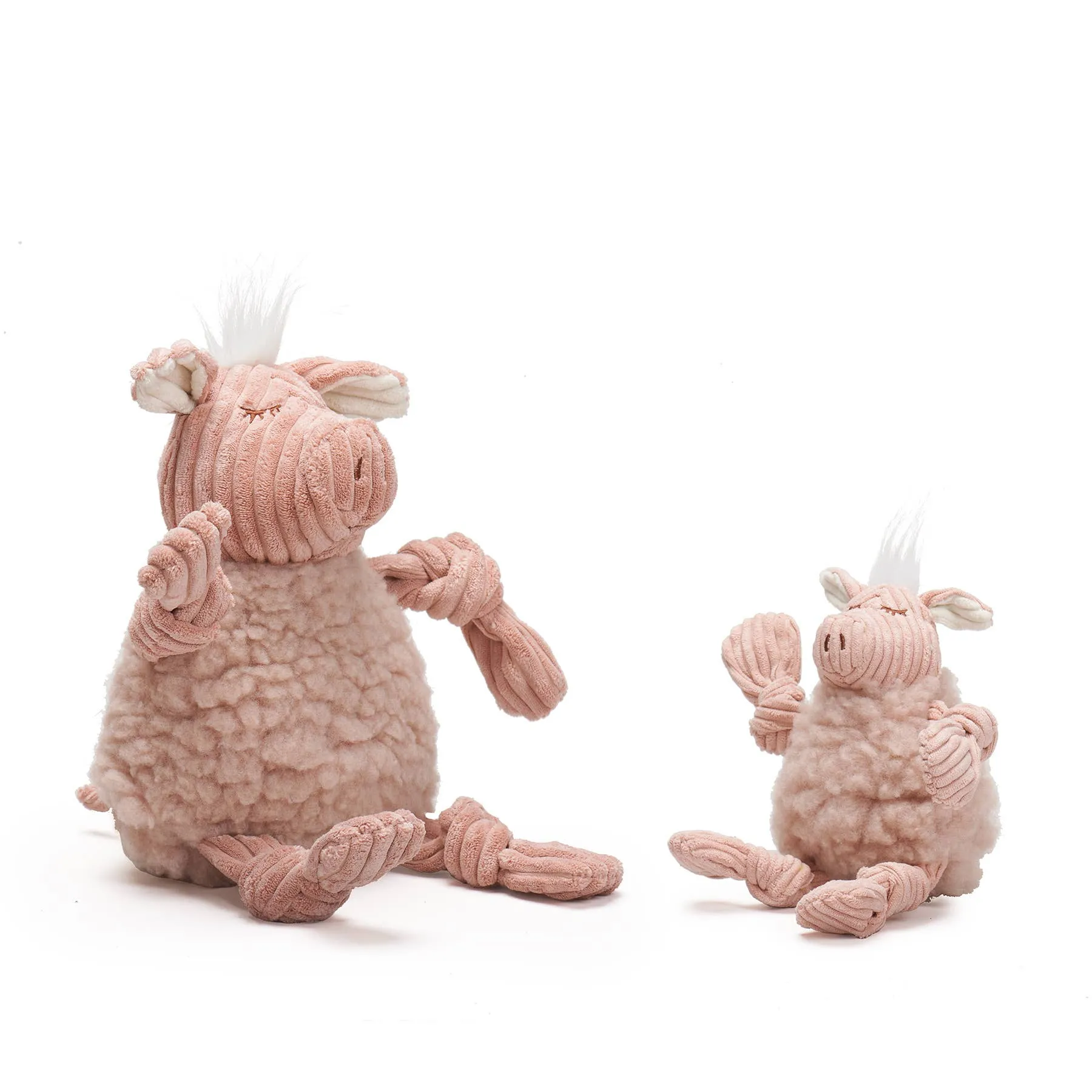 HuggleGroup - Penelope Pig HuggleFleece® FlufferKnottie™ Plush Dog Toy