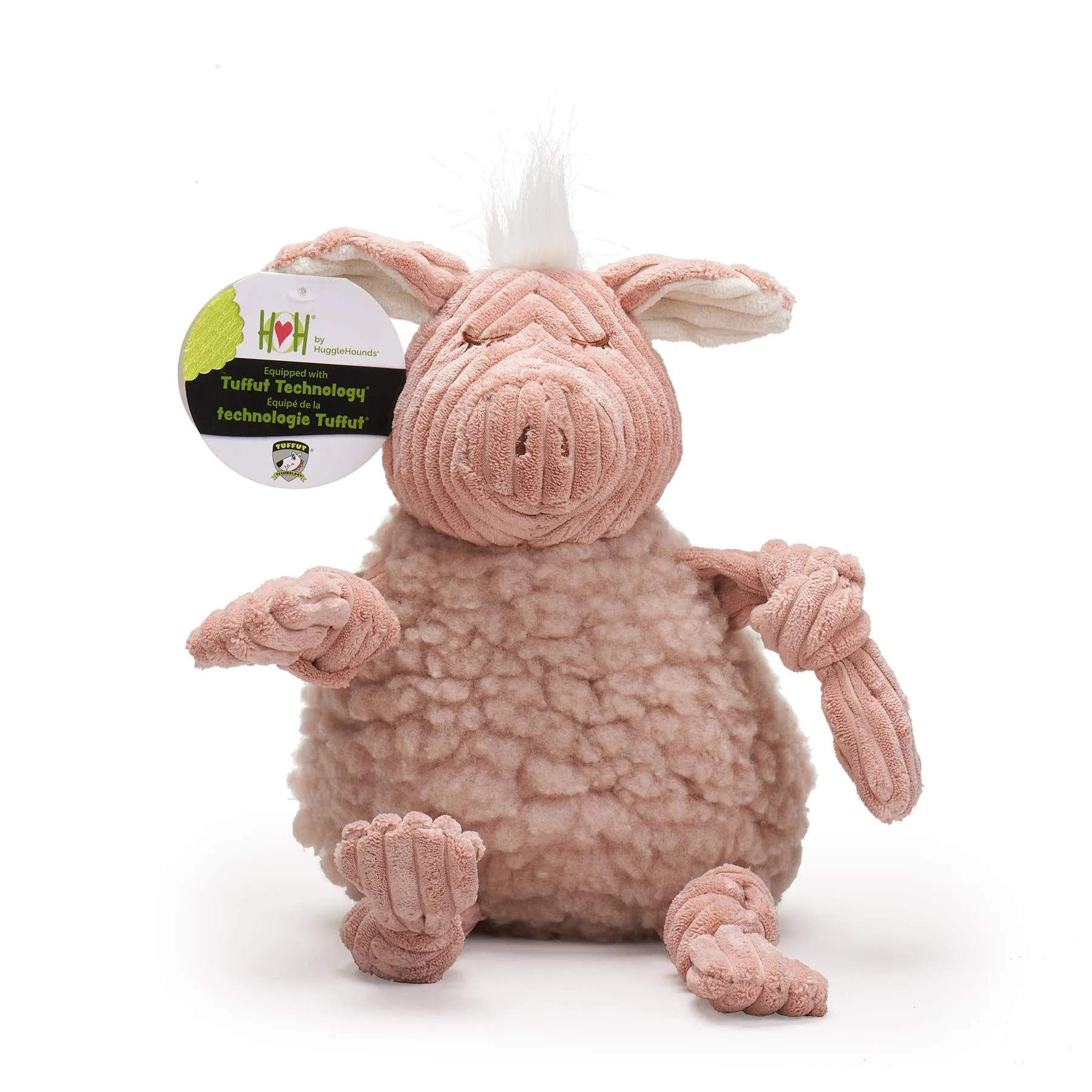 HuggleGroup - Penelope Pig HuggleFleece® FlufferKnottie™ Plush Dog Toy