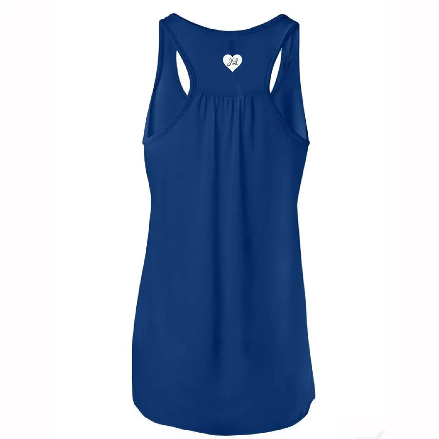 I Don't Sweat I Sparkle Womens Blue Tank