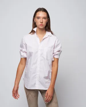 joedy woven button up - thin pink stripe