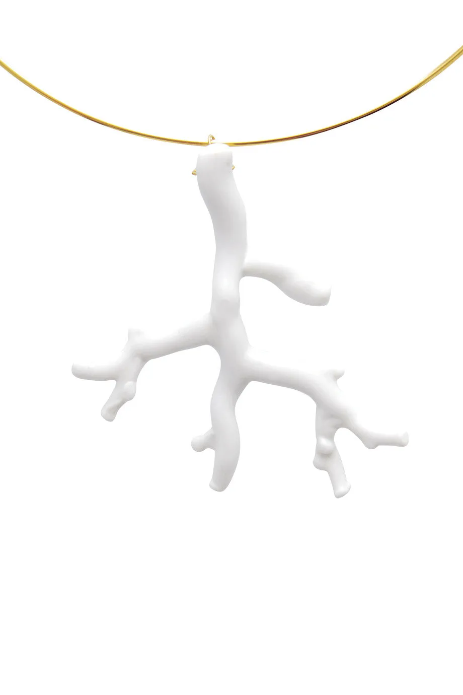 KENNETH JAY LANE White Branch Necklace