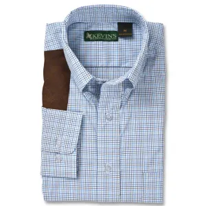 Kevin's Big & Tall Blue/Royal Tattersall Performance Right Hand Long Sleeve Shooting Shirt