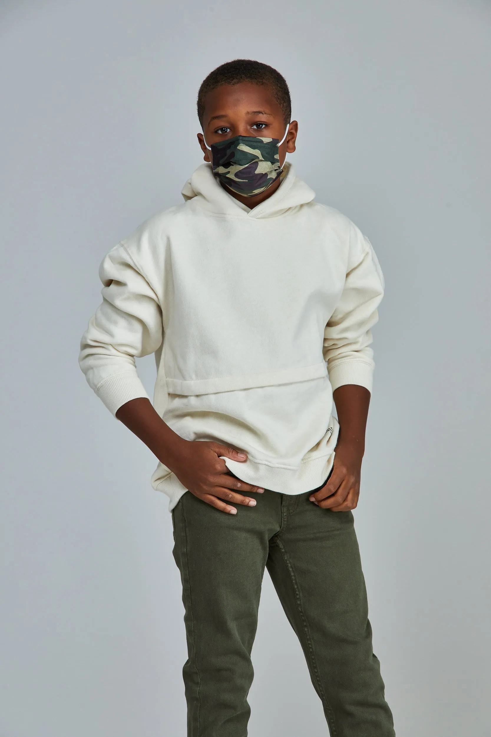 Kids - Green Camo Face Masks