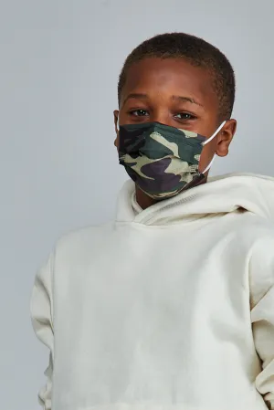 Kids - Green Camo Face Masks