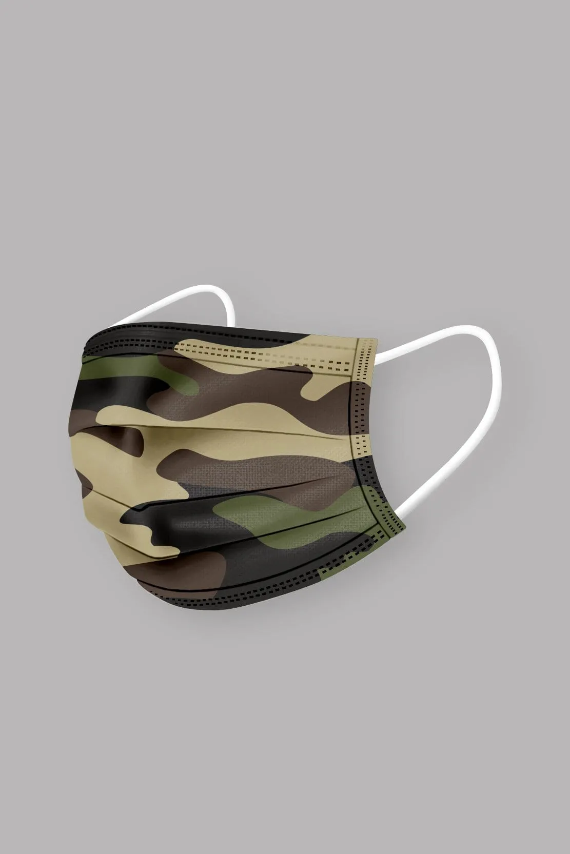 Kids - Green Camo Face Masks