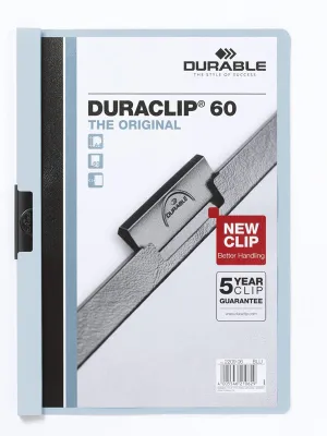 Klip mappa DURABLE Duraclip 60 lapos vízkék 220906