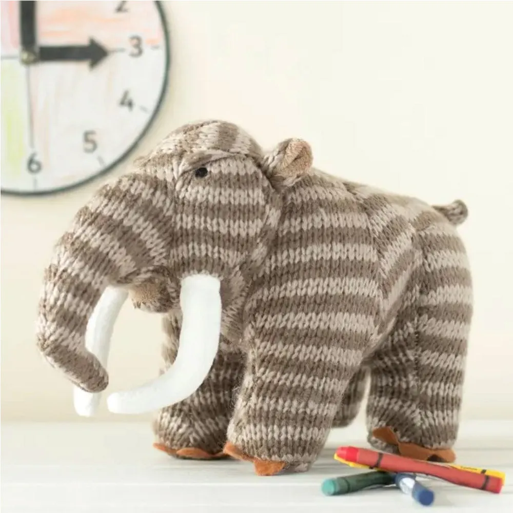 Knitted Woolly Mammoth Prehistoric Plush Toy