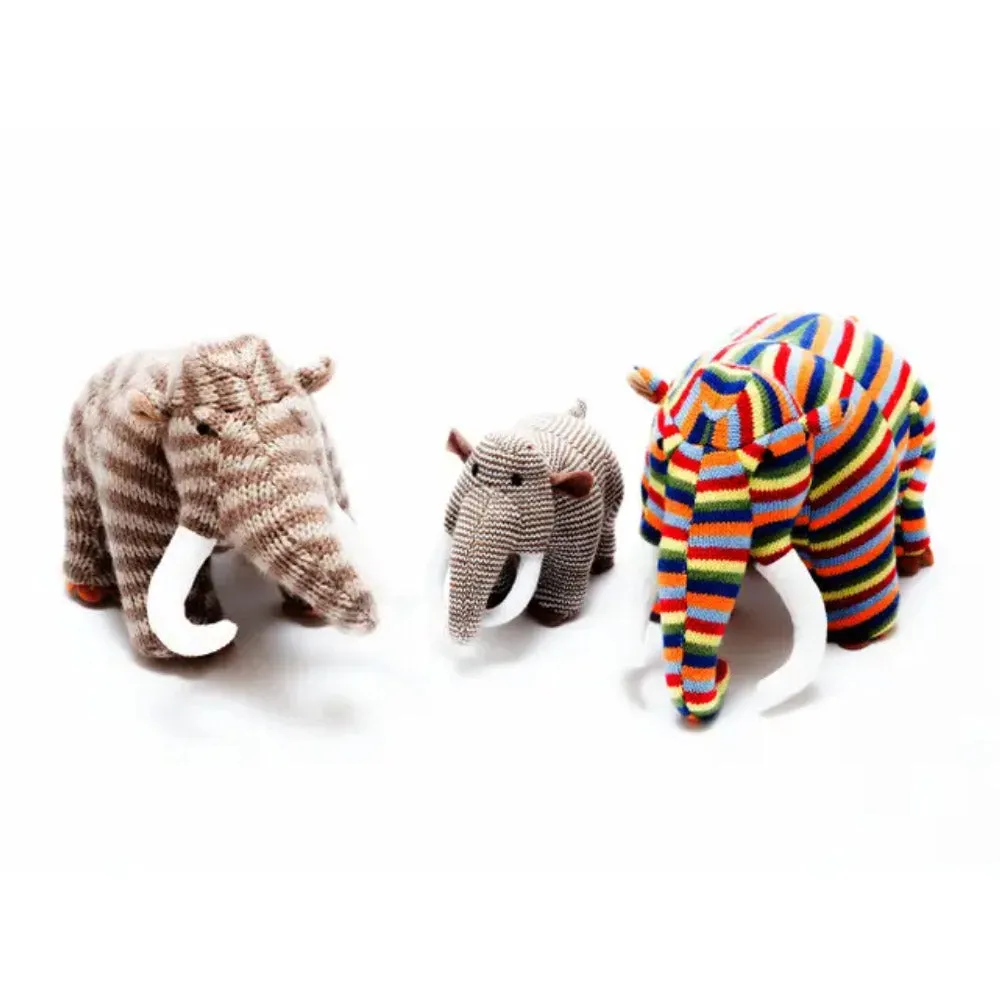 Knitted Woolly Mammoth Prehistoric Plush Toy
