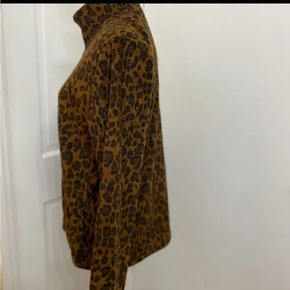 Lauren Ralph Lauren Leopard Print Fleece Jacket