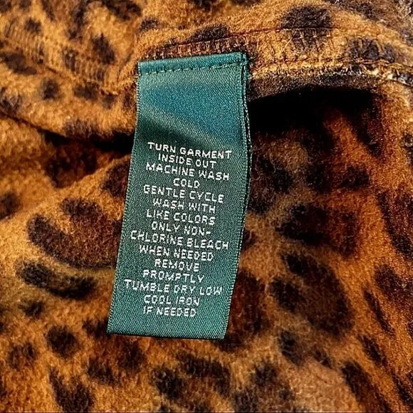 Lauren Ralph Lauren Leopard Print Fleece Jacket