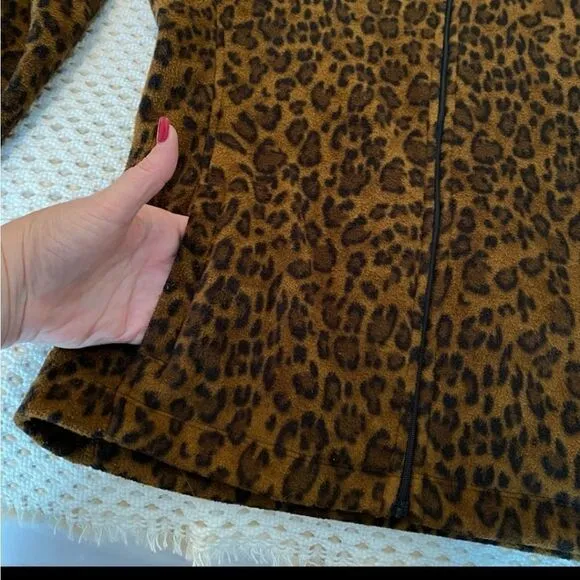 Lauren Ralph Lauren Leopard Print Fleece Jacket