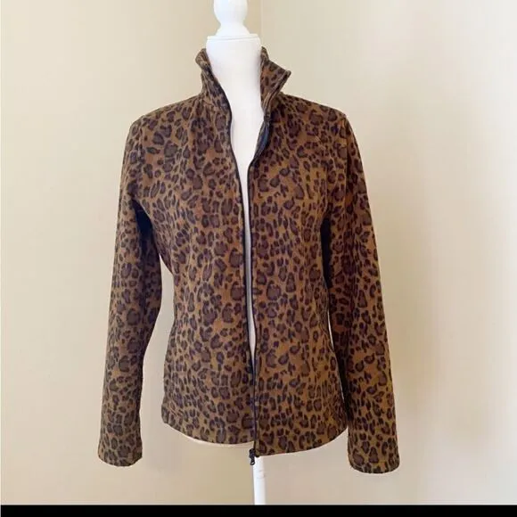Lauren Ralph Lauren Leopard Print Fleece Jacket